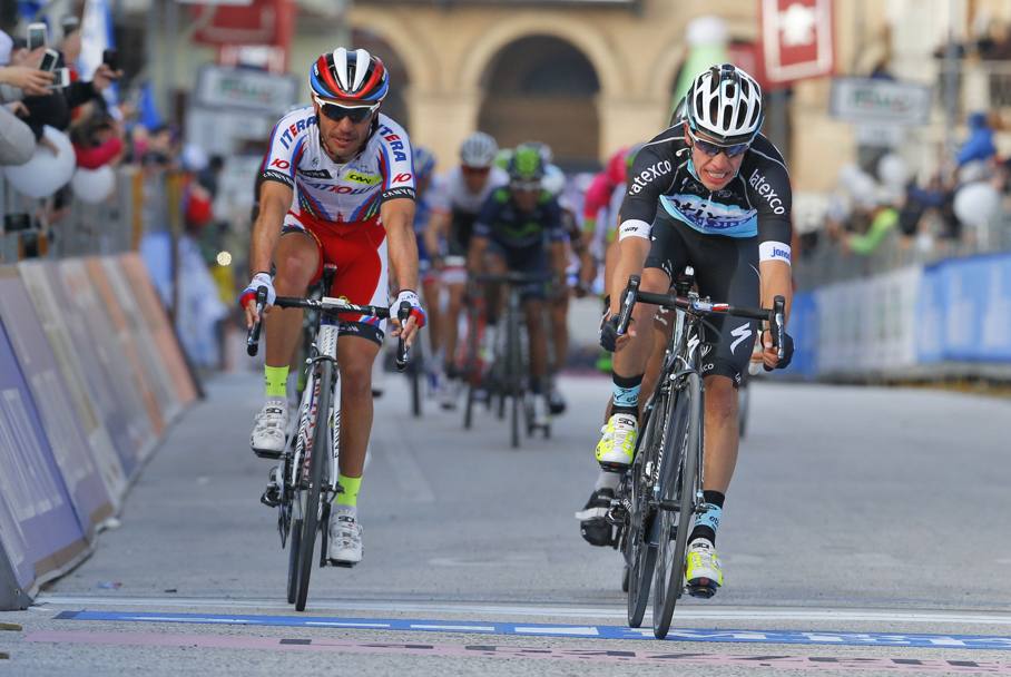 Rigoberto Uran ha vinto lo sprint per il secondo posto e nella generale  secondo a 17&#39;&#39; da Poels. Bettini